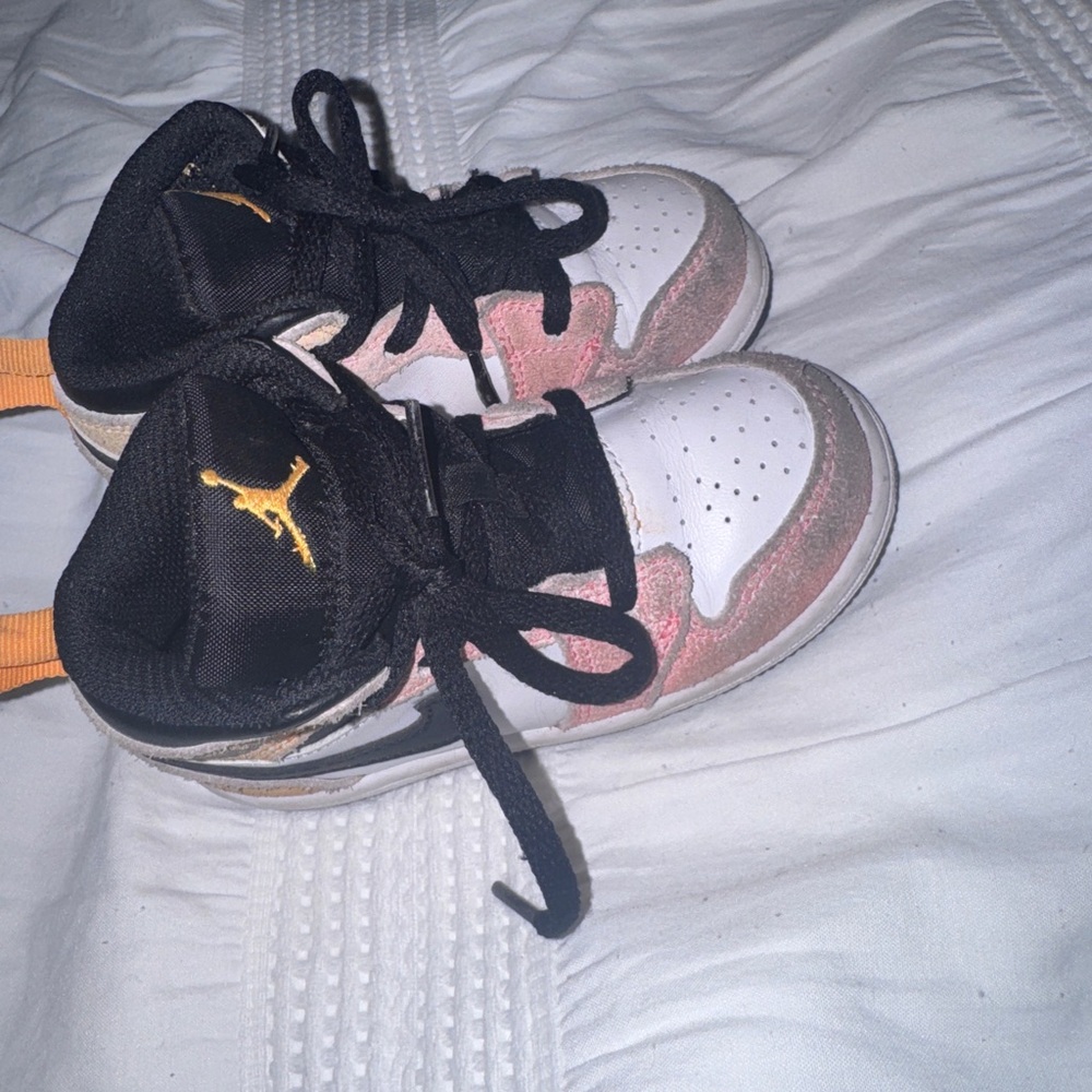 Jordan Kids' Sneakers - White, Pink, and Black